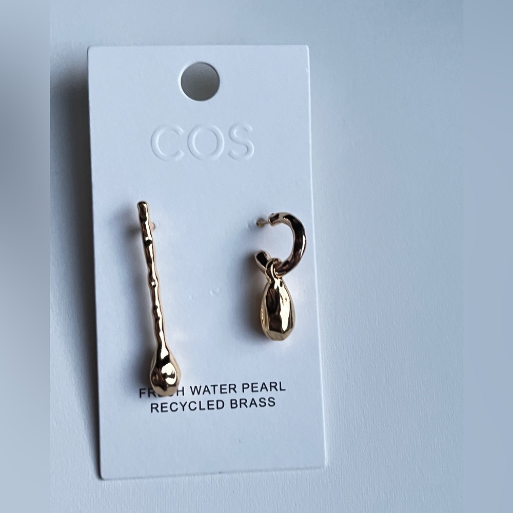 COS Gold Drop Earrings